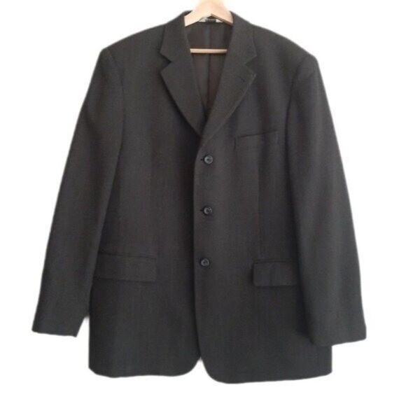 WILKE-RODRIGUEZ Suit Jacket 100% Wool Dark Grey Men's Sz 46 R - Picture 1 of 14